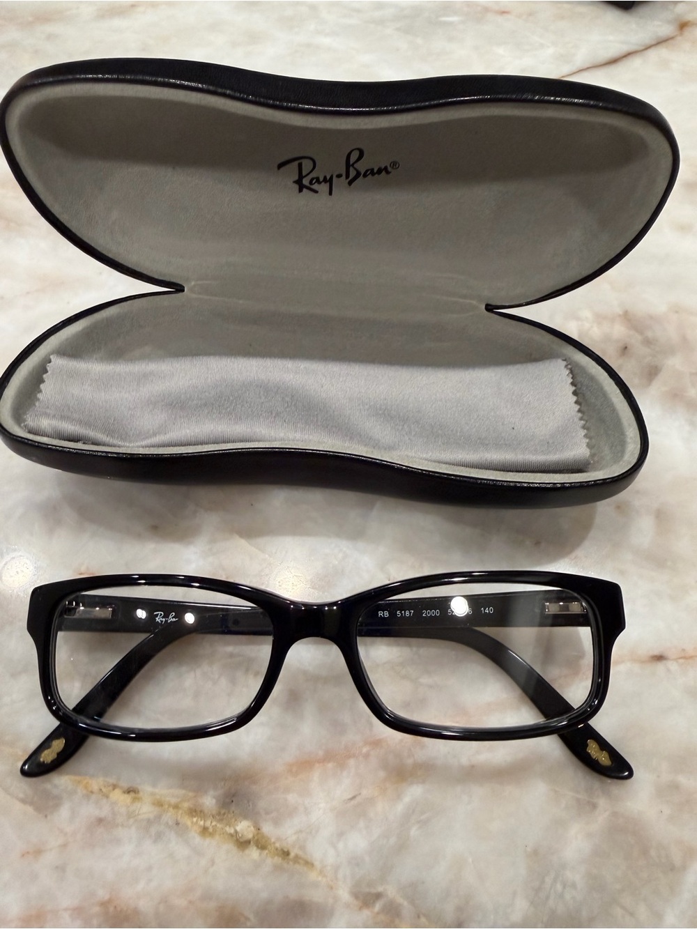 Ray-Ban Black RB5187 Slim Rectangular Optical Frames